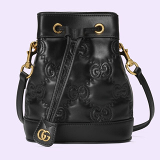 🍒กุชชี่ Gucci GG Matelasse Leather Bucket Bag กระเป๋าถัง กระเป๋าสะพายผู้หญิง