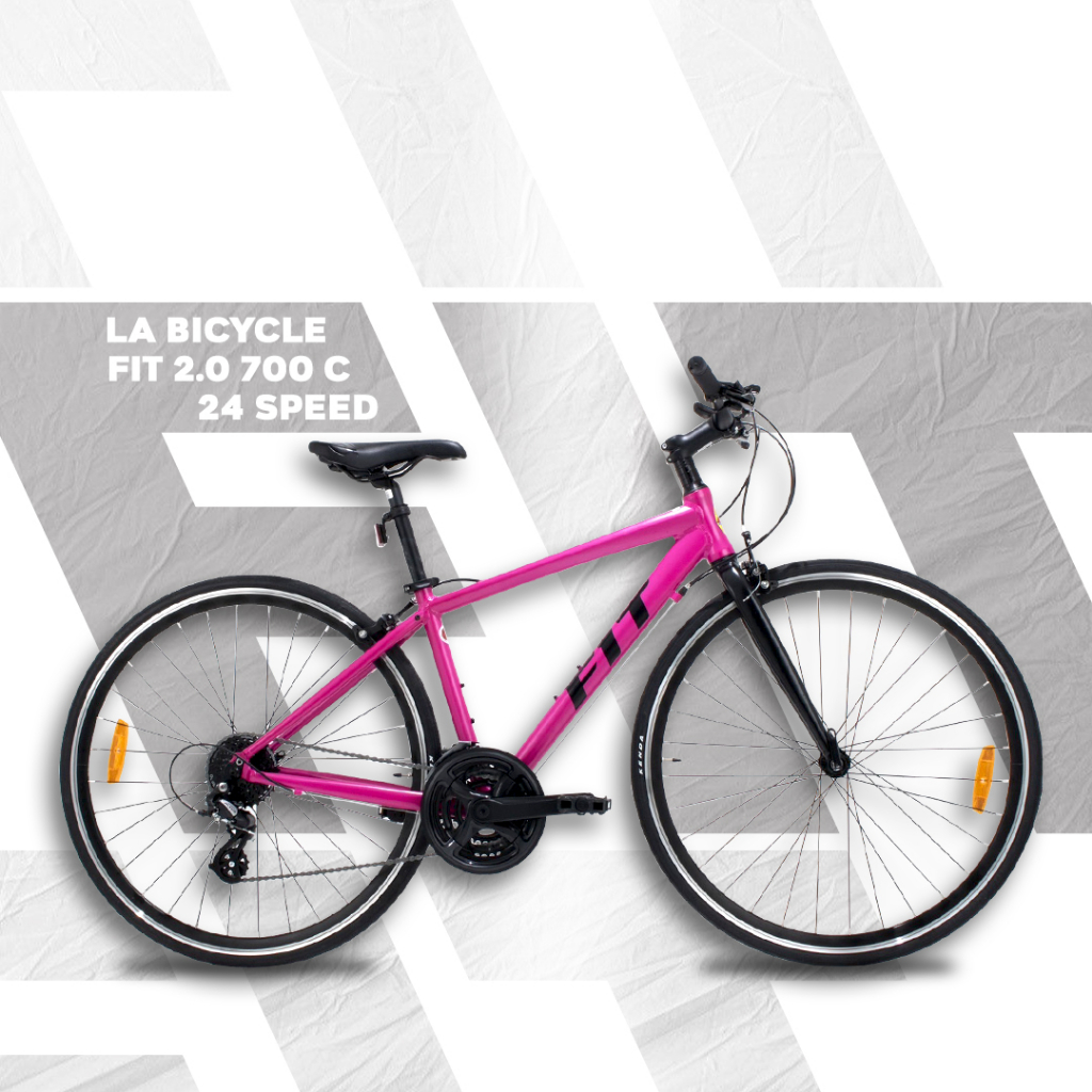 LA Bicycle จักรยานไฮบริด รุ่น FIT 2.0 24 speed เฟรมอลู ล้อ 700c