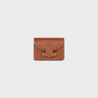 🍒ซีลีน Celine TRIOMPHE Shiny Chain Card Holder 🍒กระเป๋าสตางค์ผู้หญิง/กระเป๋าสตางค์โซ่