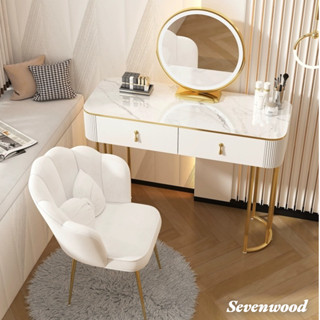 Sevenwood โต๊ะเครื่องแป้ง ห้องนอน โต๊ะเครื่องแป้งสไตล์เจ้าหญิง 80/100/120cm