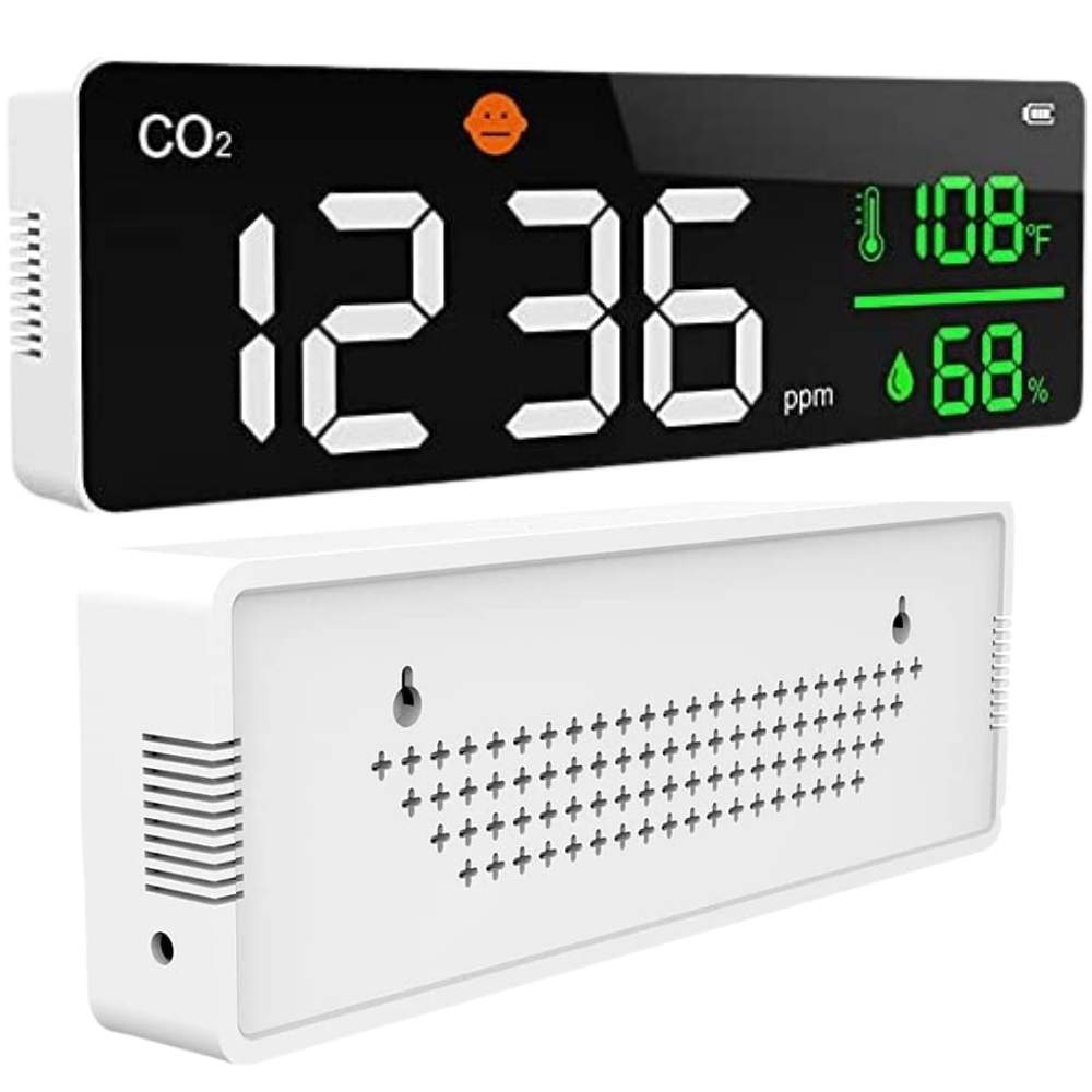 Commercial CO2 Monitor เครื่องตรวจจับอากาศคาร์บอนไดออกไซด์ อเนกประสงค์ จอLED ดิจิตอลขนาดใหญ่