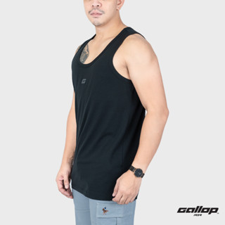 GALLOP : Mens Wear เสื้อกล้าม Tank Top รุ่น GTT9000 สี Super Black - ดำ