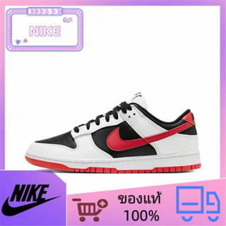 （ยิงจริง）Nike SB Dunk Low "black White Red" รองเท้าวิ่ง รองเท้า nike