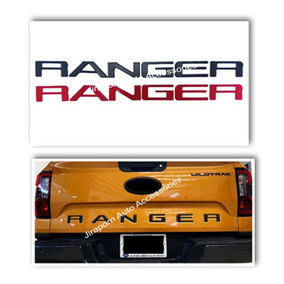 โลโก้ฝากระโปรงท้าย FORD RANGER 2022 สีดำ สีแดง