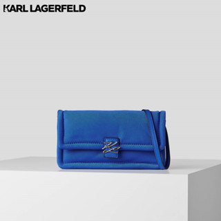 KARL LAGERFELD - K/AUTOGRAPH SOFT NYLON PHONE POUCH STRONG BLUE 231W3224 เคสและซองมือถือ