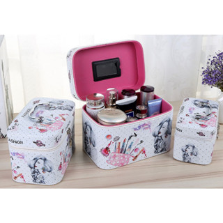 BEU024 กระเป๋าใส่เครื่องสำอาง กระเป๋าเครื่องสำอาง วัสดุผ้าPU Cosmetic box