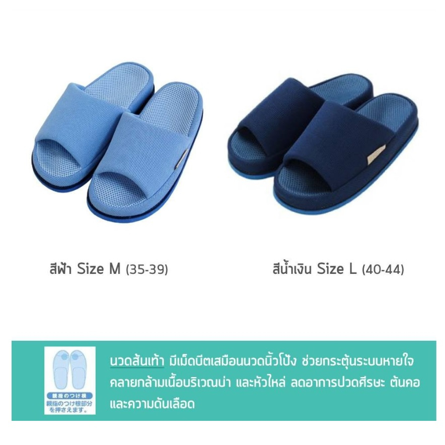 SLP002 [พร้อมส่ง] รองเท้าเพื่อสุขภาพ 10 สี ทุกไซส์ Refre ร้องเท้าแตะ ร้องเท้าใส่ในบ้าน - รูปที่ 2