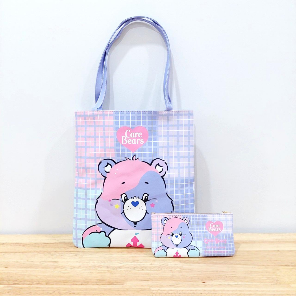 seasonshop  กระเป๋าสะพายข้าง ลายการ์ตูน โดเรม่อน กระเป๋าแคร์แบร์ งานหนัง 1 แถม1 มีซิป มีซับด้านในอย่างดี ส่งจากไทย