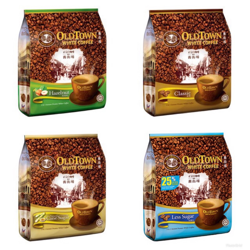 ☕OldTown White Coffee: 3 in 1 Instant Premix White Coffee ไวท์คอฟฟี่ 3 in 1 ประเทศมาเลเซีย มีหลายรสช
