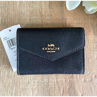 FLAP CARD CASE (COACH CH487) GOLD/BLACK