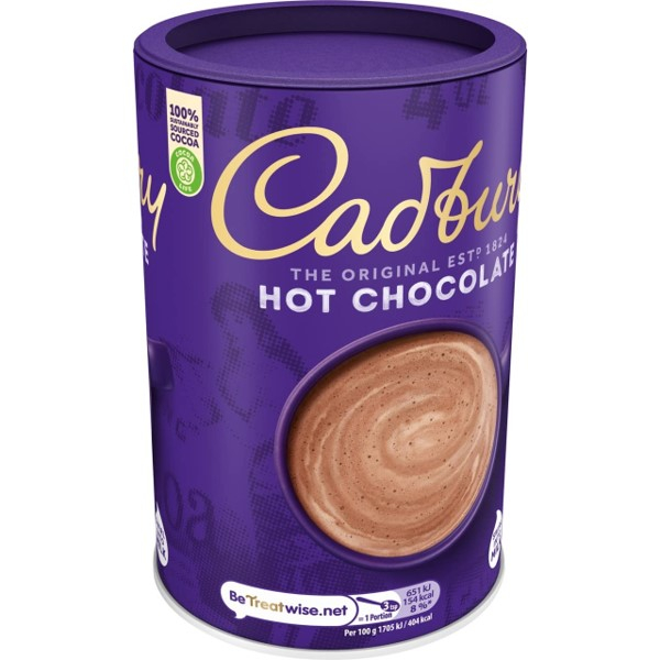Cadbury Drinking Hot Chocolate 500g. (UK Product) แคดบูรี เครื่องดื่ม ช็อคโกแลตผง สำหรับชงร้อน