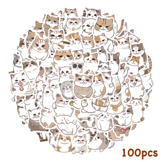 สติ๊กเกอร์ น้องแมวน่ารัก 561 น้องแมว 100ชิ้น น้องน่ารักมาก น้อง แมว น่ารัก cat น้อน แมว เหมียว แมวส้ม รูป เท้าแมว แ ม ว