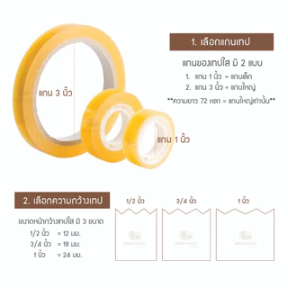 เทปขุ่น Scotch 3M NO.810 หน้าเทป 1/2 นิ้ว / 3/4 นิ้ว / 1 นิ้ว (แกน 1 นิ้ว)