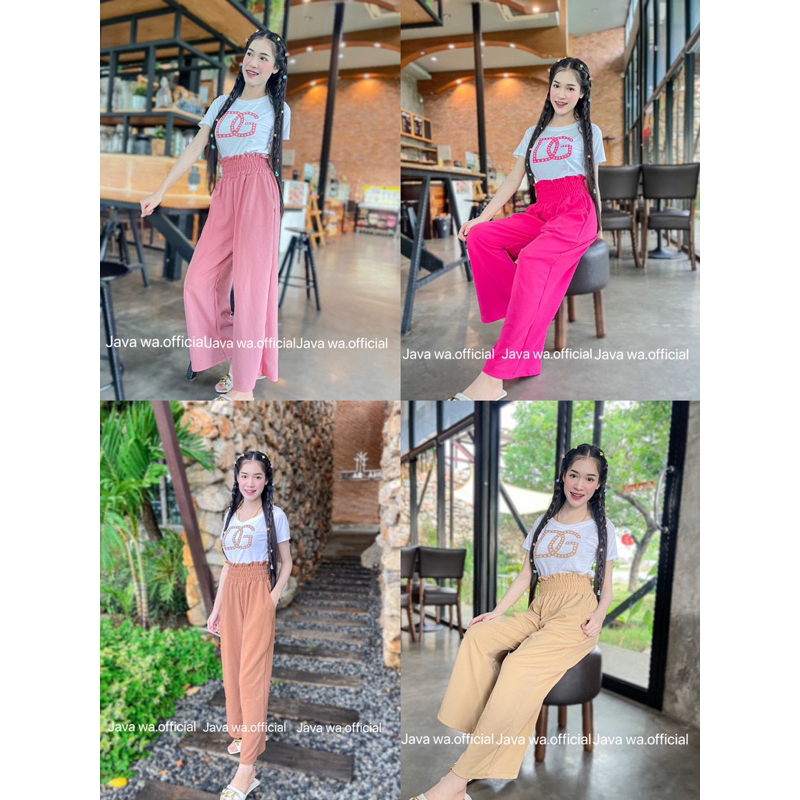 Java wa shop เฉพาะกางเกง กางเกวเอวสูง(กางเกง) อก 32-38 เอว 23-34 ยาว 39-40 เสื้อ