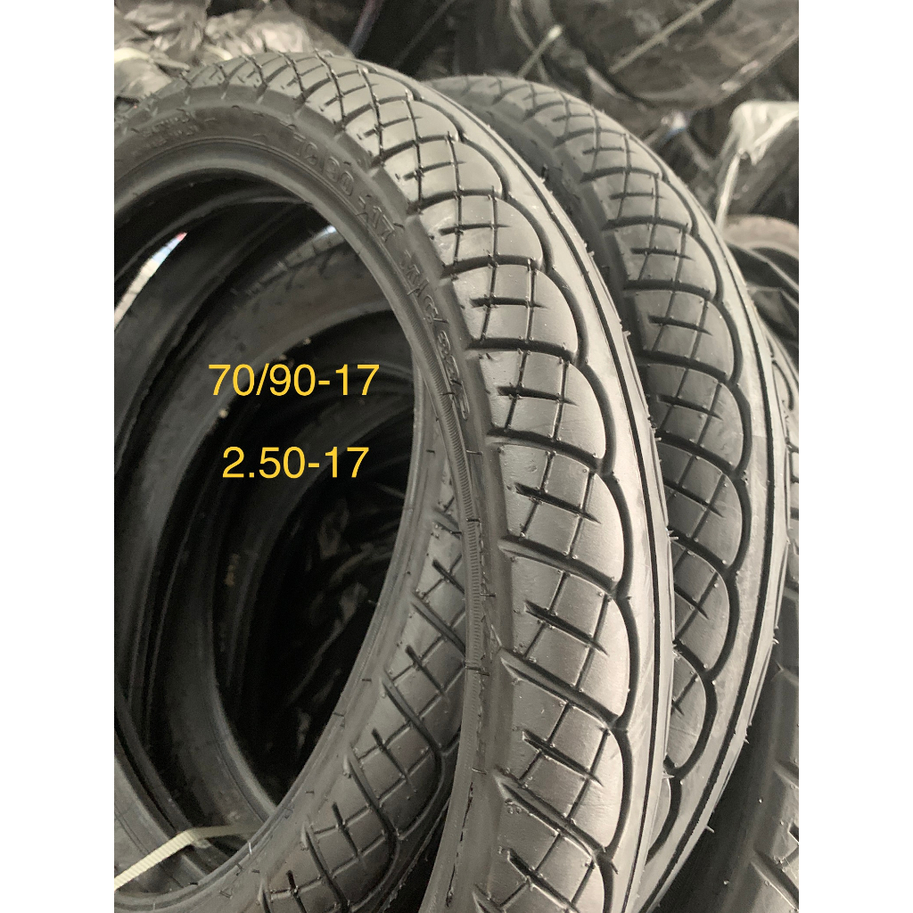 ยางนอกใหม่ ปี2025 70/90-17,80/90-17 60/100-17 ลาย 357  คละยี่ห้อ ผลิตโดย veerubber