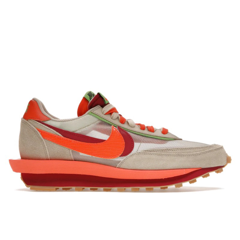 Nike LD Waffle x Sacai x CLOT Orange Blaze