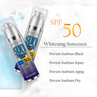 กันแดด ไวท์เทนนิ่ง ให้ความชุ่มชื้น ไม่เหนียวเหนอะหนะ กันน้ํา ติดทนนาน SPF50