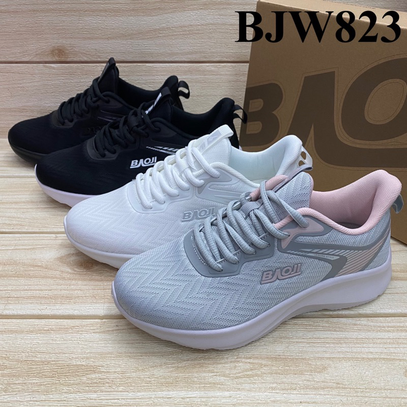 Baoji BJW 823 รองเท้าผ้าใบ (37-41) สีดำ/ดำขาว/ขาว/เทา/ขาวเขียว ซล