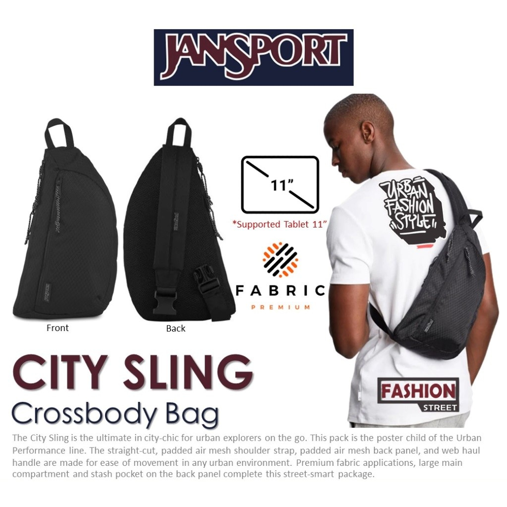 JanSport รุ่น City Sling Crossbody Bag - มี 2 สีให้เลือก กระเป๋าคาดอก สะพายข้าง แฟชั่น วัยรุ่น