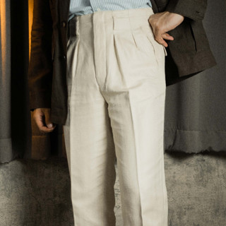 กางเกงขายาวทรงฮอลลี่วู๊ด Classic Hollywood Trousers "Apricot"