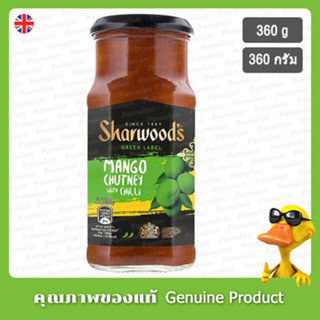 ชาร์วูดชัทนี่มะม่วงฉลากเขียวพริก 360กรัม. - Sharwoods Green Label Mango Chutney With Chilli 360g