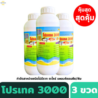 [โปร 3 ขวด]โปรเทค3000กำจัดสาหร่าย แพลงค์ตอนพืช/พิษ ตะไคร่น้ำ น้ำเขียว ใช้ระหว่างเลี้ยงสัตว์น้ำ ปลอดภัย100%