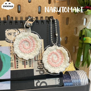 zxcvcoco | พวงกุญแจลูกชิ้นปลานารุโตะ 🍥🧶 narutomaki keyring crochet