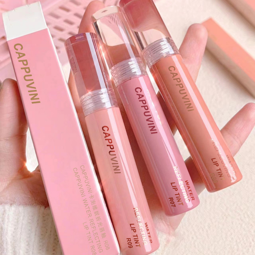 ลิปสติก Cappuvini LipTint ลิป ทิ้นท์เนื้อกลอส มีให้เลือก 6 สี