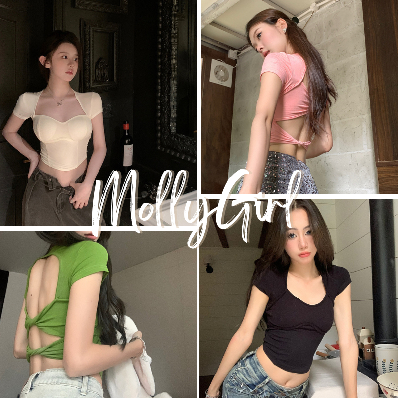Mollygirl เสื้อเซ็กซี่ น่ารักกรุบ รัดรูป พร้อมส่ง