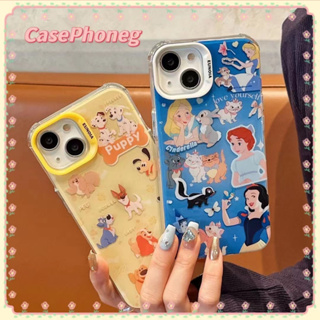 🍑CasePhoneg🍑ป้องกันการหล่น ขอบเต็ม iPhone 11 14 pro max หวานสวย การ์ตูน สโนวไวท์ สาวน่ารักหัวใจ case for iPhone 12 13