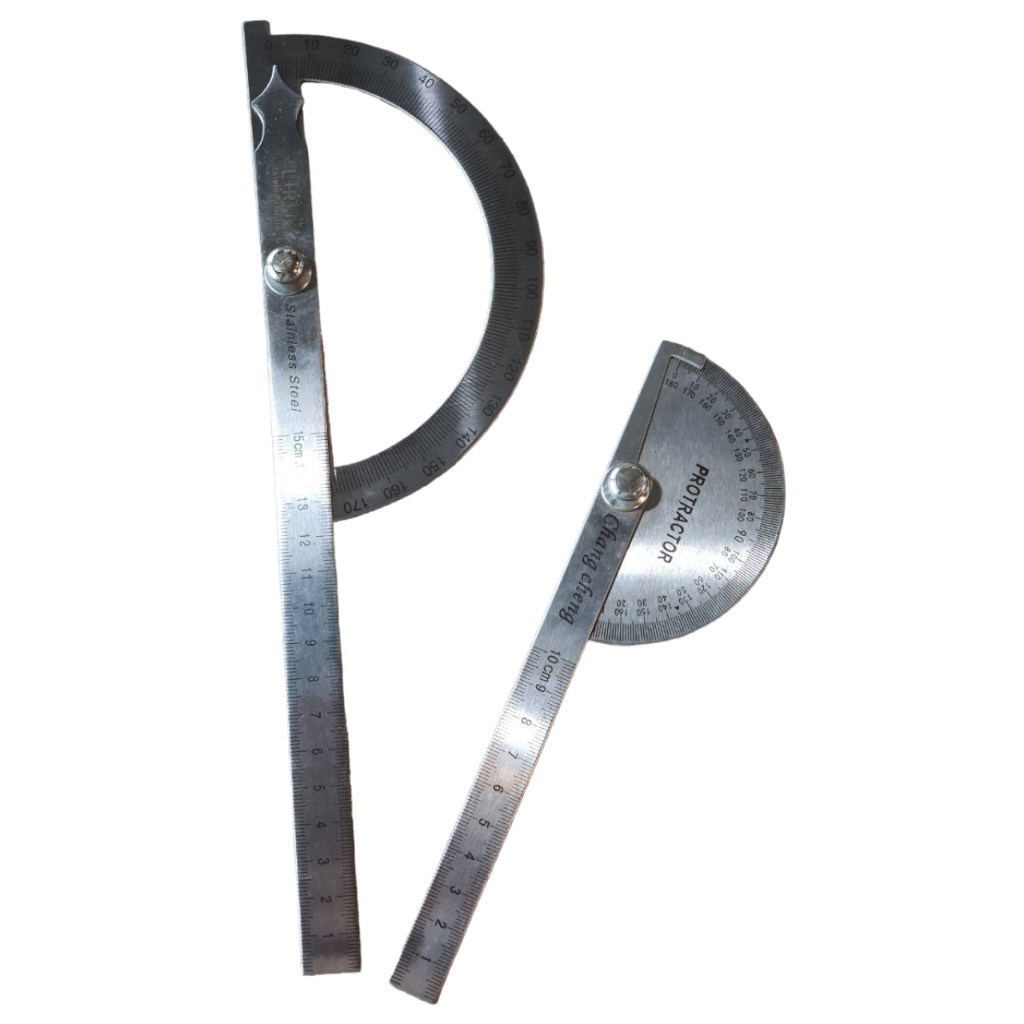 ไม้วัดมุม (Protractor) โปรแทรกเตอร์ ไม้บรรทัดวัดองศา 0-180 องศา ครึ่งวงกลม ขนาด 10 และ 15 CM. ฉากวัด