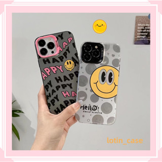 🎁ส่งของขวัญ🎁เคสไอโฟน สำหรับ 11 13 for iPhone Case 14 12 Pro Max แฟชั่น น่าสนใจ ใบหน้าที่ยิ้ม กันกระแทก ปกป้อง เคสโทรศัพท