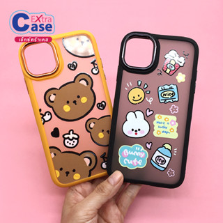 7+ 11 เคสนิ่ม TPU กันเลนส์กล้องเงา ด้านหลังขุ่นพิมพ์ลายการ์ตูน