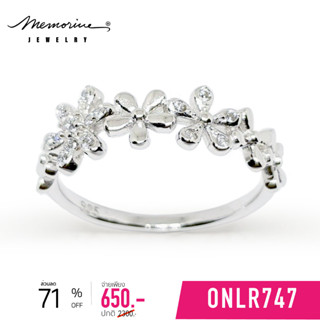 Memorine Jewelry แหวนเงินแท้ 925 ฝังเพชรสวิส (CZ) : ONLR747