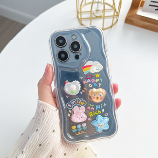 สต๊อคไทย พร้อมส่ง #เคสไอโฟน iphone x-14promax 🌸 เคสใสลายการ์ตูนติดตัวนูน