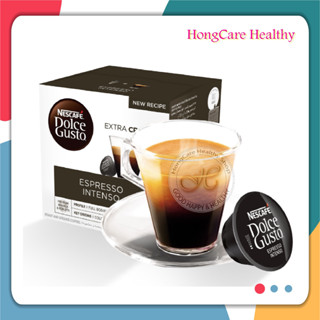 Nescafe Dolce Gusto New Espresso Intenso แคปซูลกาแฟ นิว เอสเพรสโซ อินเทนโซ กาแฟสำเร็จรูป กาแฟคั่วบด ( 16 แคปซูล / กล่อง)