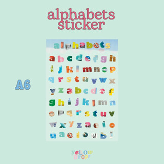 object alphabets sticker (A6)