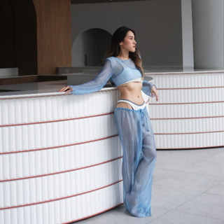 Sheerly silk ชุดเข้าเซทผ้าซีทรู ชุดไปทะเล ชุดใส่กับชุดว่ายน้…