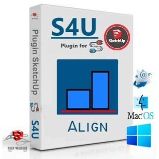 [E50] S4U Align 5.2.0 ( ปลั๊กอินเครื่องมือจัดตำแหน่ง ) | Plugin for Sketchup 2017-2023 | Extensions