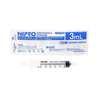 ไซริงค์ 3 ml NIPRO Syringe สำหรับฉีดยา ป้อนยาและอาหาร/นม