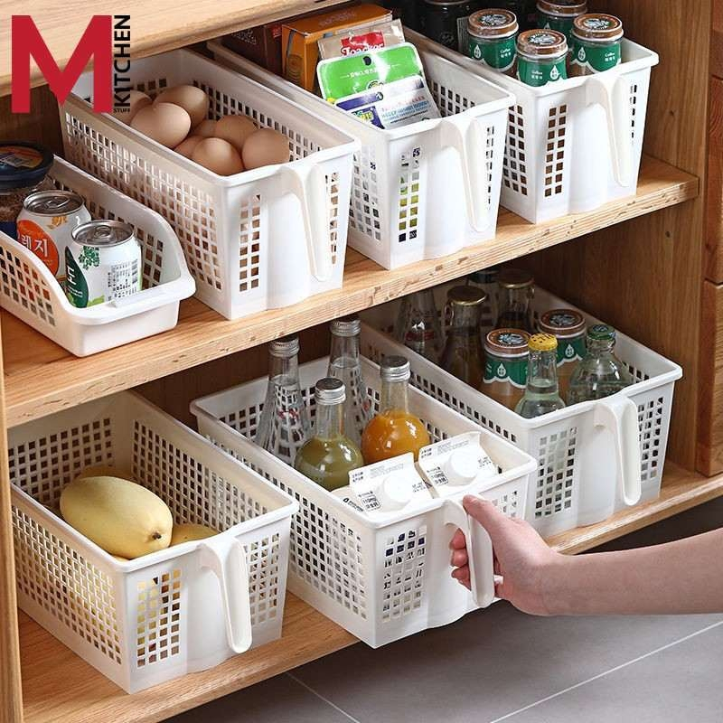 M KITCHEN P5-0053 กล่องเก็บของ กล่องเก็บของในตู้เย็น ตะกร้าจัดระเบียบตู้เย็น ตะกร้าใส่ของ กล่องเก็บของในครัว (C0)