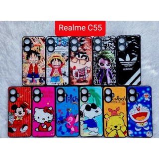 เคสมือถือ เคสกระจก3D ลายการ์ตูน Realme C55