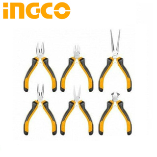 INGCO ชุดคีมมินิ มีสปริง ขนาด 4.5 นิ้ว 6 ตัวชุด HMPS06115 （ 6pcs Mini Plier Set ）