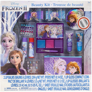 Disney Frozen - Townley Girl Super Sparkly Cosmetic Beauty Makeup Set For Girls with Clips, Press On Nail, Lip Gloss, Na