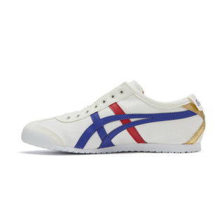 Onitsuka Tiger Mexico 66 Slip-on กากบาททอง Cream/Tuna Blue  ของใหม่ ของแท้100% มีกล่องป้ายครบ