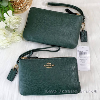 👑ผ่อน0%~แท้100%👑 คล้องมือ 87591 / 6649 Wristlet คล้องมือ 2 zip S ใส่ i/ F87591 สีเขียว