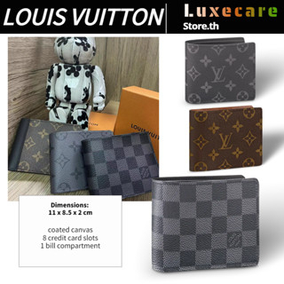 ถูกที่สุด ของแท้ 100%/1 หลุยส์วิตตองLouis Vuitton Multiple Men/Card Holders ผู้ชาย/ผู้ถือบัตร/กระเป๋าสตางค์ LV Bag