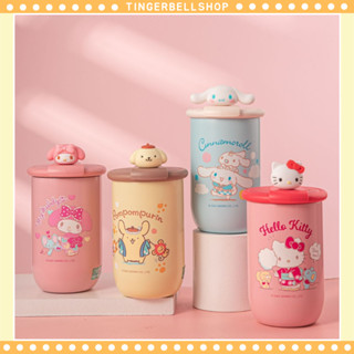 [พร้อมส่ง]แก้วเก็บอุณหภูมิร้อนเย็น วัสดุสแตนเลส 304 แก้วน้ำลายการ์ตูนน่ารักๆ ขนาด 380มล.