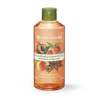 แท้💯% Yves Rocher Energizing Peach Star Anise Shower Gel​ 400ml