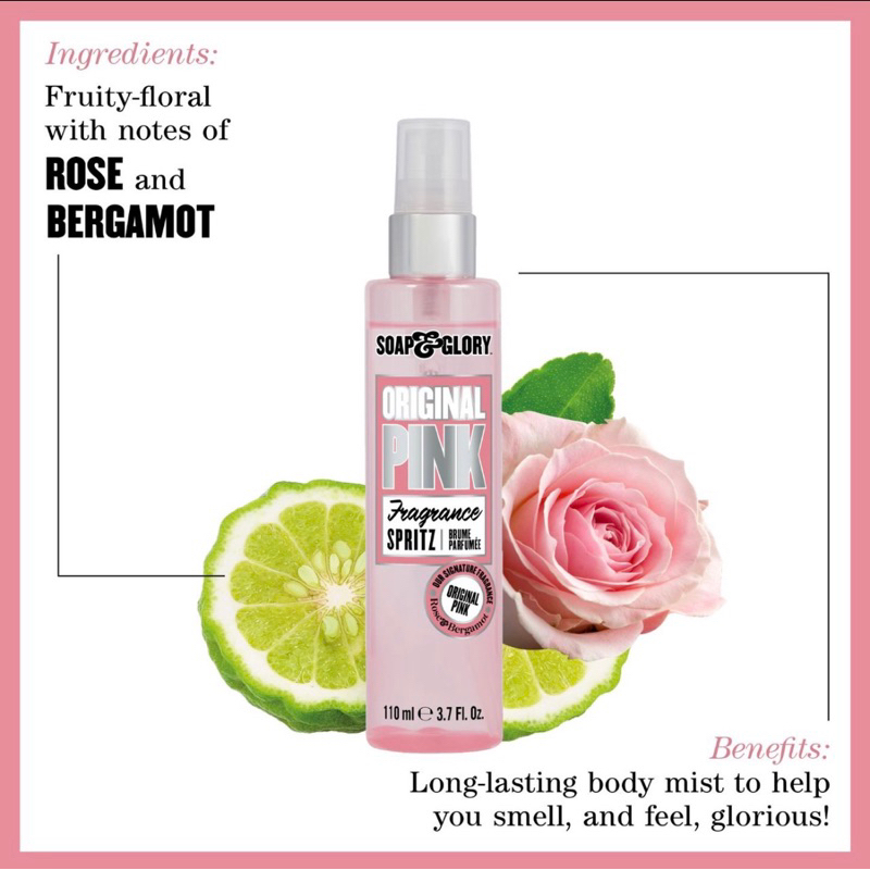 SOAP & GLORY ORIGINAL PINK FRAGRANCE SPRITZ 110 ML